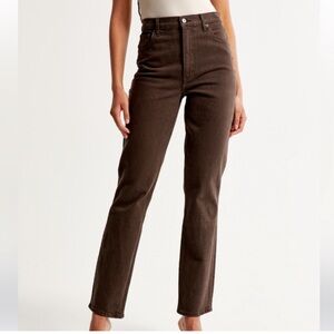 Abercrombie & Fitch High Rise Brown Jeans